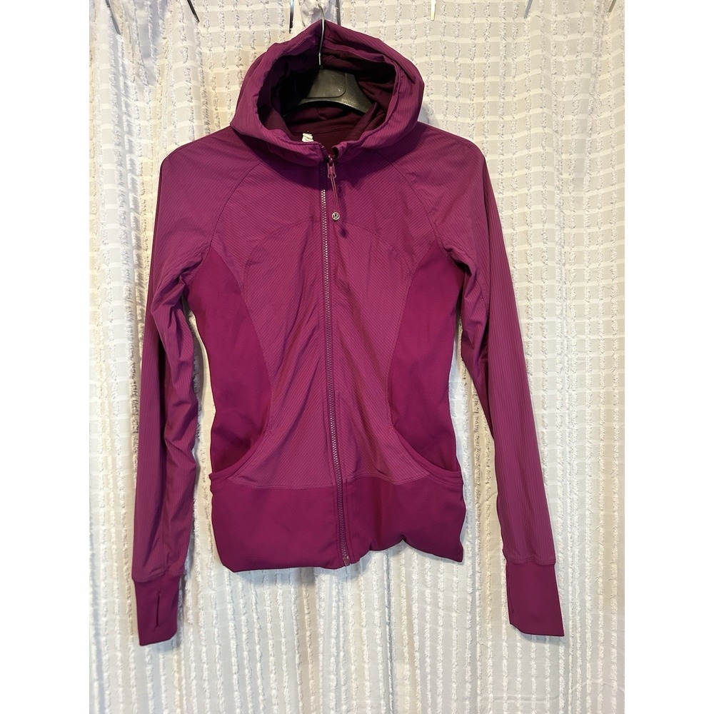 Lululemon Dance Studio Jacket Women's Size 10 Hooded Full Zip Thumbhole